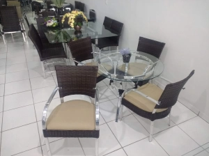 Base de mesa com poltronas Ana