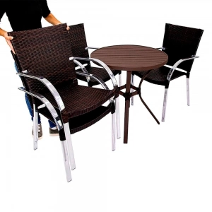4 cadeiras Atenas + mesa Ripada 80cm