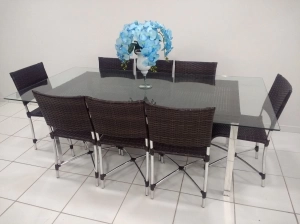 Conjunto Alpinea - mesa c/ 8 cadeiras