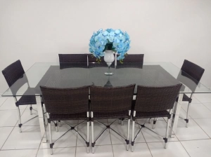 Conjunto Alpinea - mesa c/ 8 cadeiras