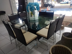 Conjunto Mesa Vitale com 8 cadeiras Imperial